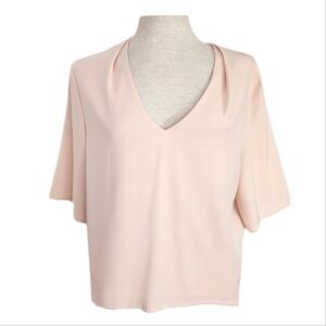 Karl Lagerfeld Paris Top V-Neck Pink Size M